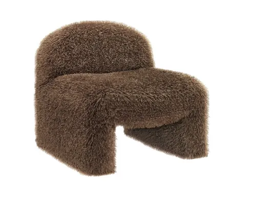 AMANDA Fluffy Chair BROWN