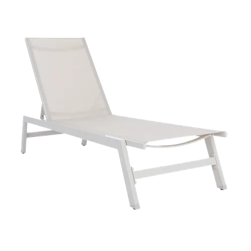 Katrin White Mesh Sun Lounger