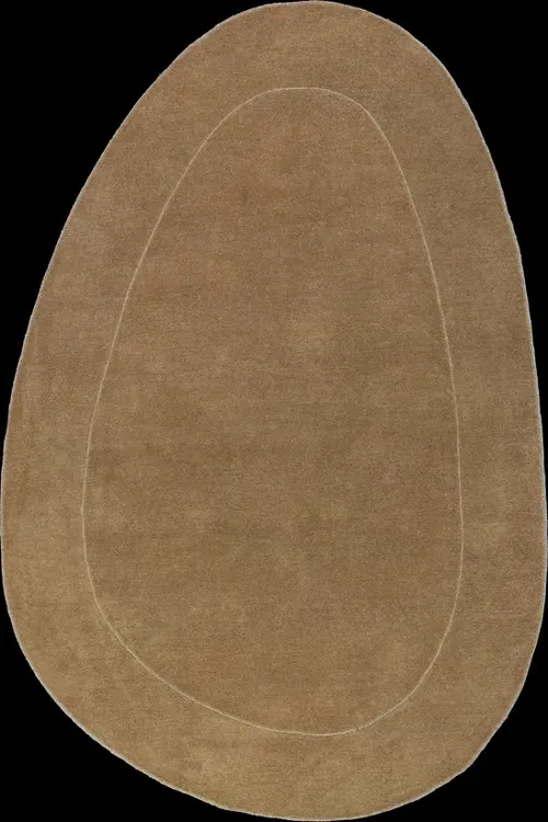 Rug No. 124 (9x12) Tan Blob