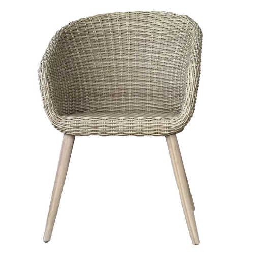 KATRIN Small Grey Wicker Outdoor Chair