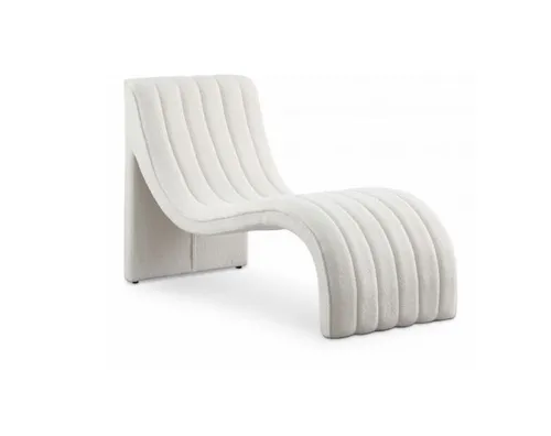 AMANDA White Bouclé Chaise