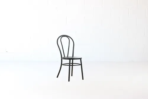 Black Metal Outdoor Ice Cream Chair