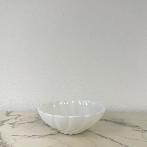 Milk Glass Serving Bowl