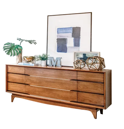 KATRIN MCM Walnut Credenza w/ drawers