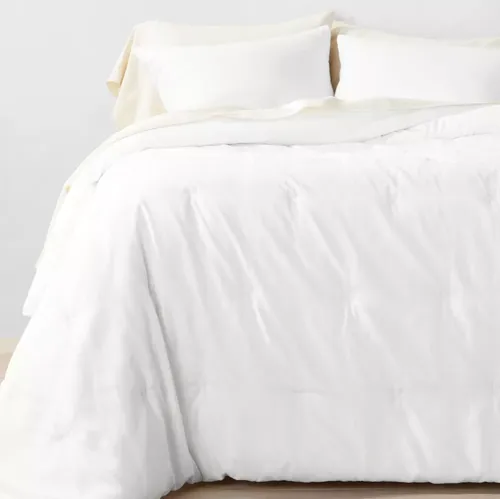 White Stitched Bedding Set - Queen 