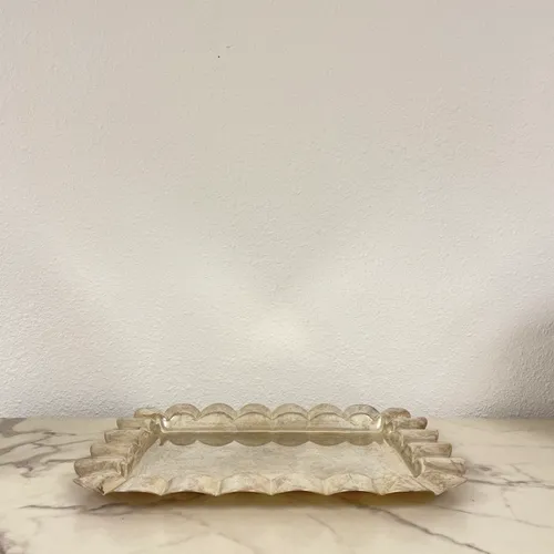 Silver Scalloped Tray