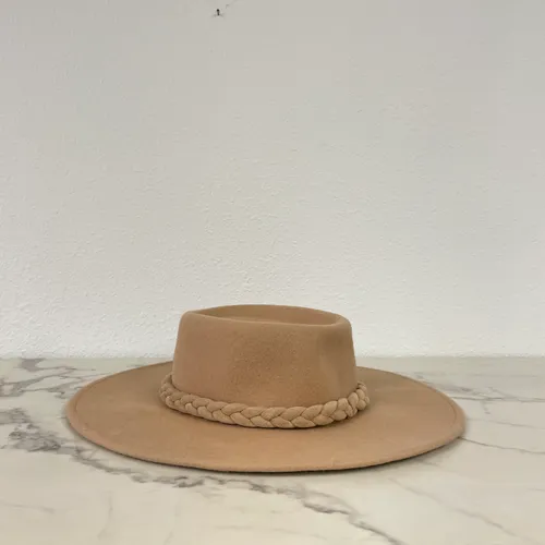 Camel Wide Brim Hat