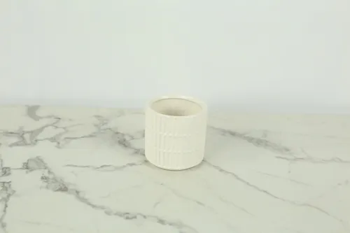 White Textured Utensil Holder