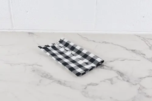 Black & White Gingham Napkin