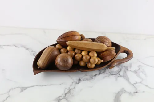 Wooden Fruit With Bowl
