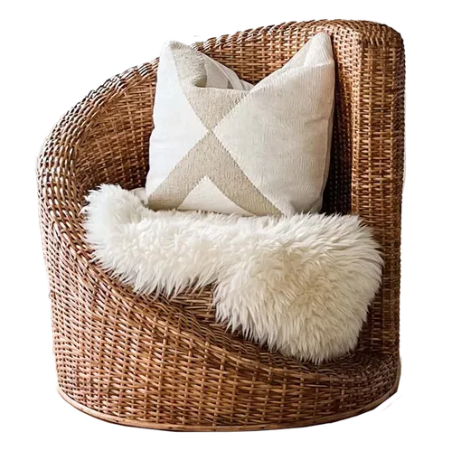 KATRIN Wicker Snail Accent Chair