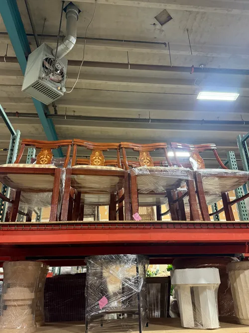 RETIRED $200 Marquetry Inlay Dining Table + 8 Chairs **Needs Repair**