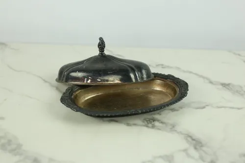 Antique Silver Butter Dish