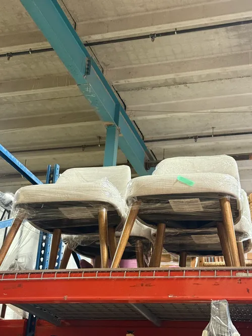 RETIRED $300 Oatmeal Linen Dining Chair - Set of 6