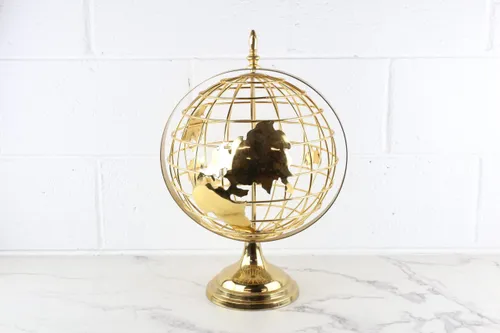 Large Brass Globe