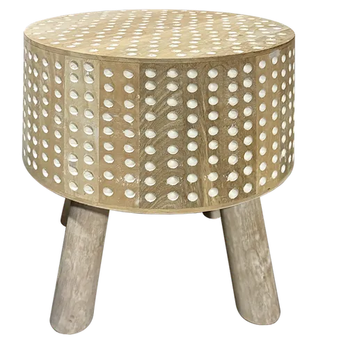 KATRIN Wooden Polka Dot Ottoman