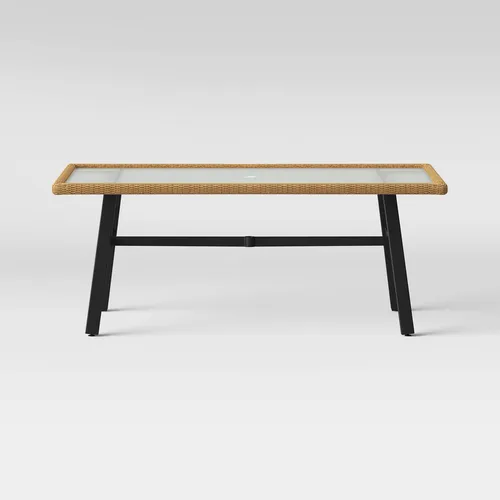 AMANDA Woven Outdoor Dining Set w/ 4 Chairs