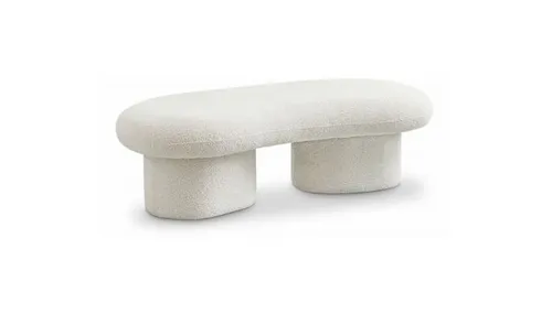 AMANDA Jelly Bean Bench WHITE
