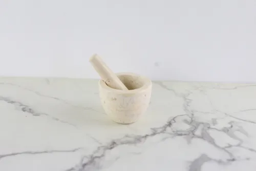 Vintage Travertine Mortar & Pestle