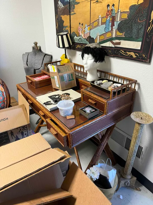 Vintage Bamboo Desk (Amanda Office)