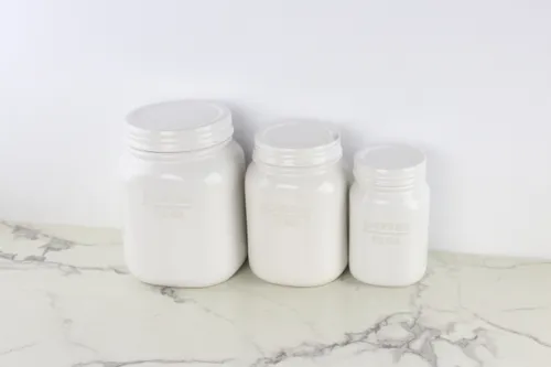 White Ceramic Kitchen Canisters