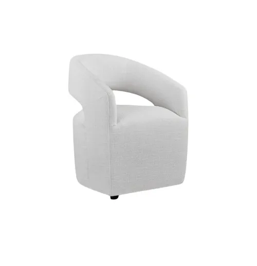 AMANDA Upholstered Dining Chair WHITE