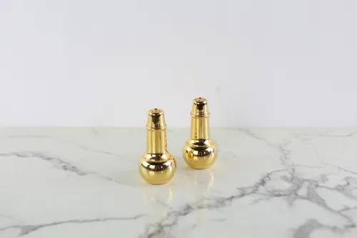 Vintage Brass Salt and Pepper Shakers