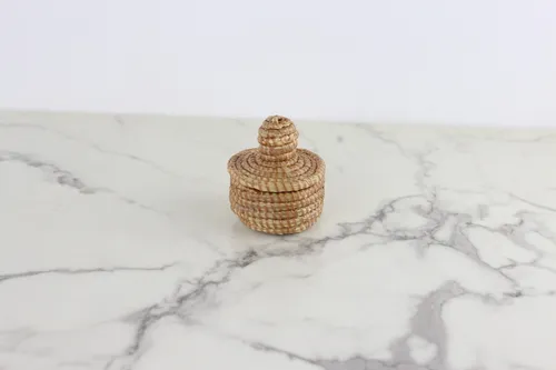 Small Woven Basket with Lid