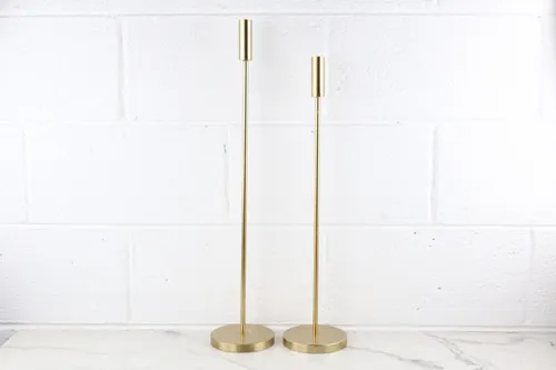 Brass Candlestick Holder Set