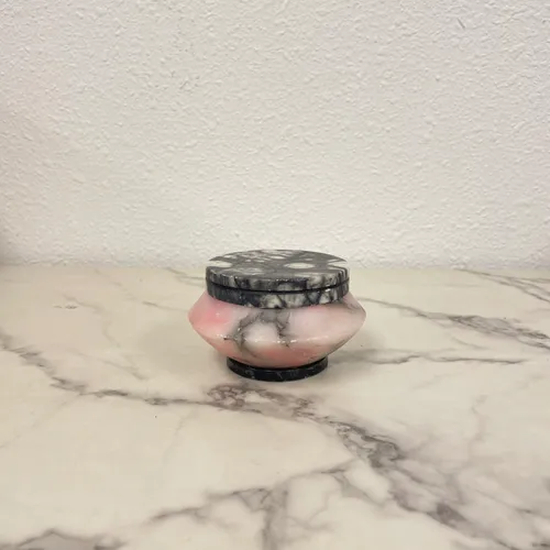 Vintage Pink Marble Canister