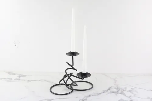 Tangled Iron Candlestick Holder