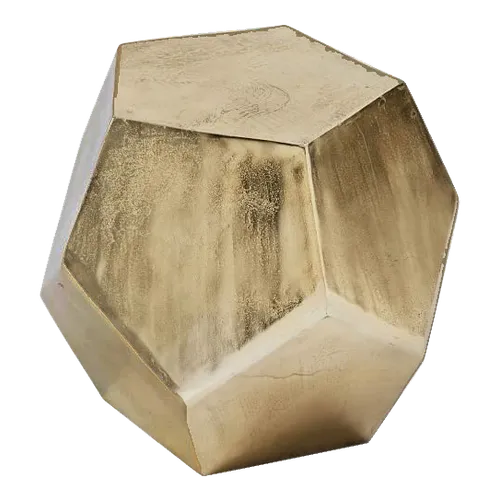 KATRIN Brass Gem Cut Side Table