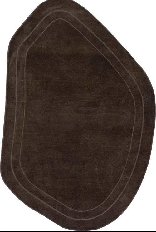 Rug Brown Blob 9x12