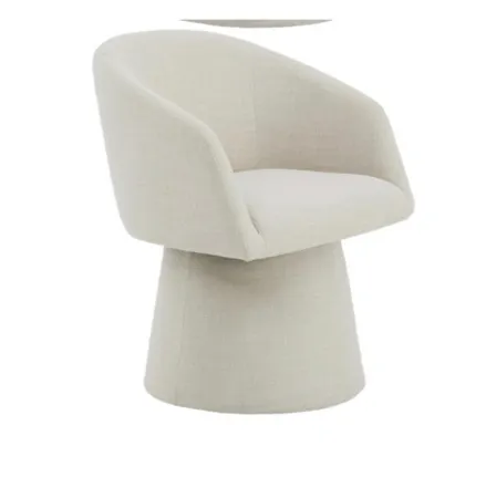 AMANDA Swivel Linen Dining Chair