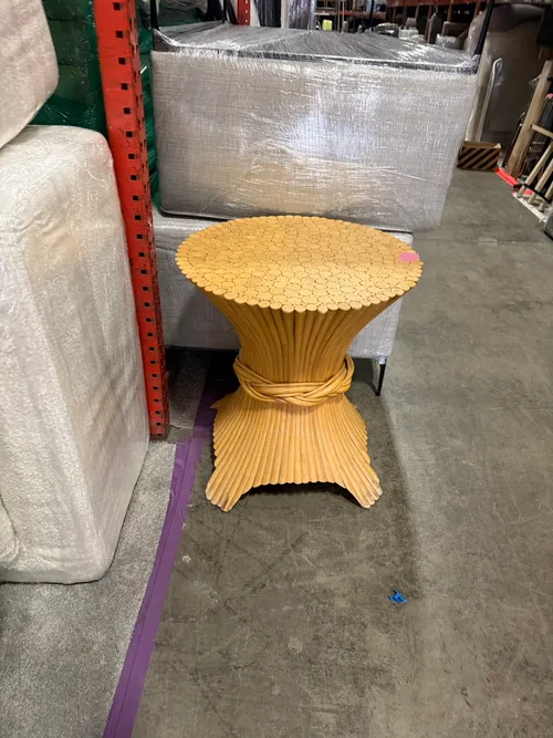 RETIRED $600 Vintage Sheaf of Wheat Dining Table In The Style of McGuire