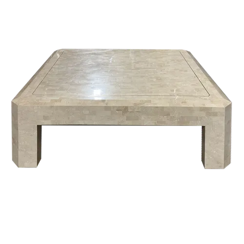 KATRIN Vintage Faux Travertine Coffee Table