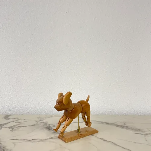 Wooden Dog Figure Form