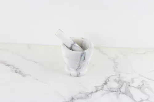 Grey Marble Mortar & Pestle
