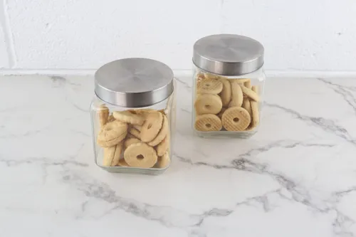 Glass Jars With Cookies