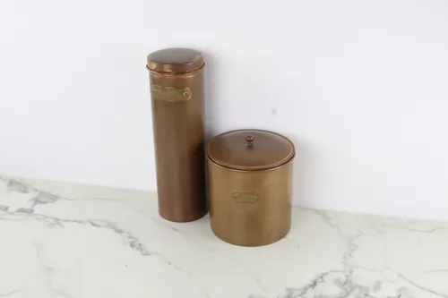 Vintage Copper Canister Set