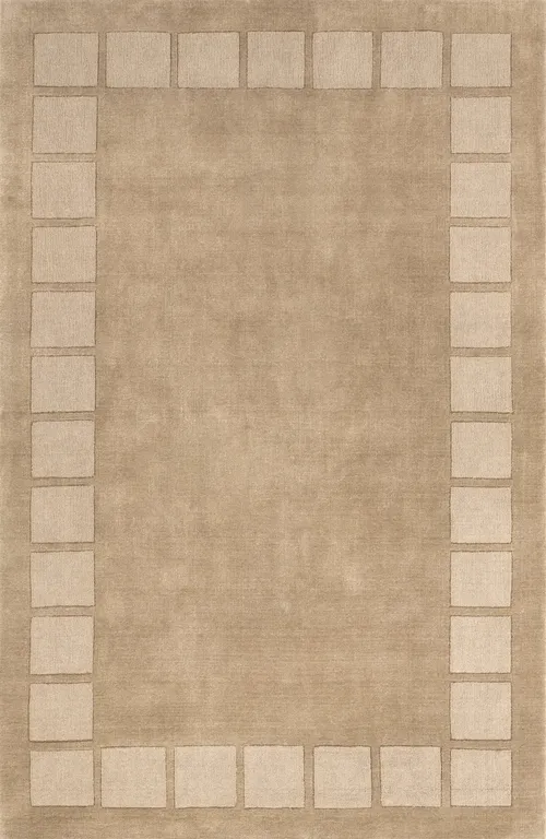 No. 125 Rug Tan Squares 9x12