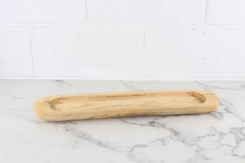 Flat Wood Oblong Tray
