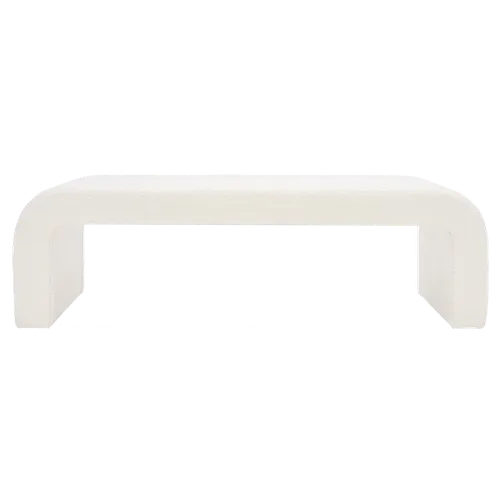 KATRIN White Boucle Waterfall Bench