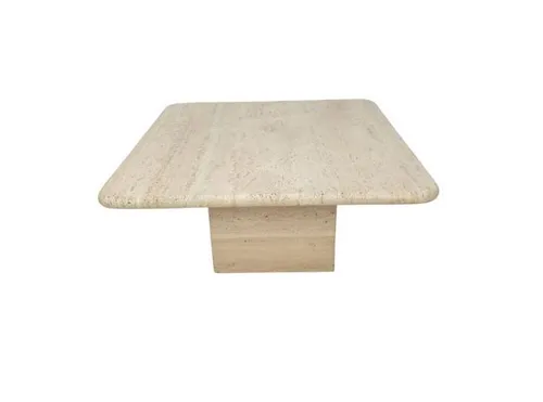 AMANDA Travertine Square Coffee Table