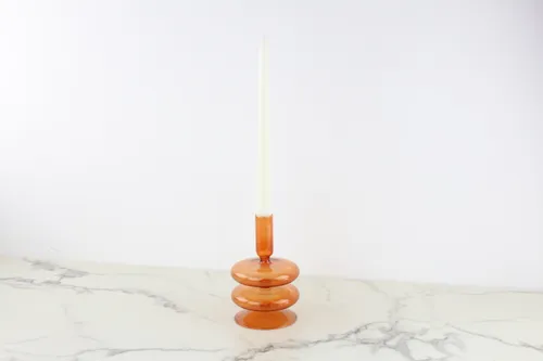 Ripple Glass Candlestick Holder
