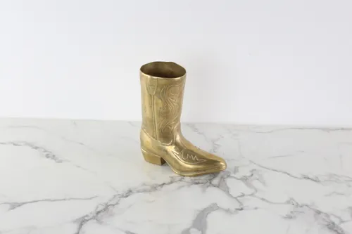 Brass Cowboy Boot