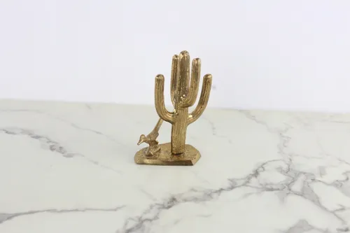Brass Cactus Sculpture