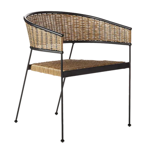 KATRIN CB2 Crescent Rattan Chair