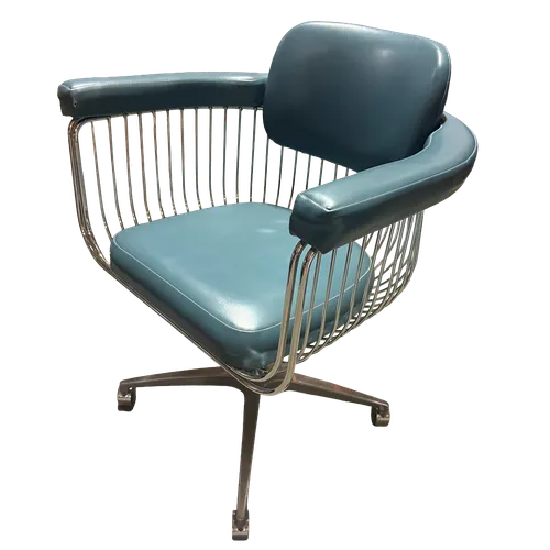 KATRIN Vintage Chrome+Vinyl Desk Chair