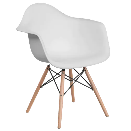 KATRIN White Eames PVC Dining Chair
